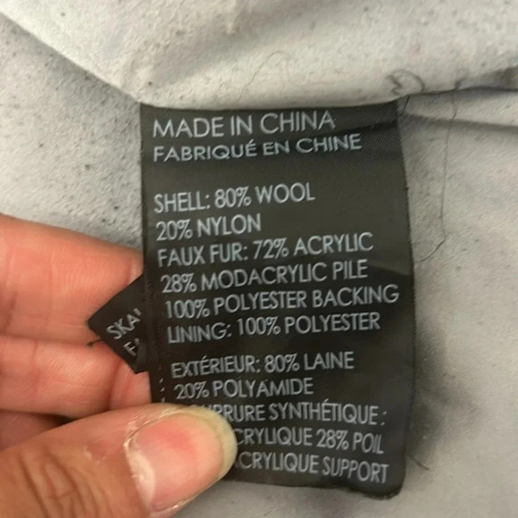 Wool blend club monaco pea coat - Picture 6 of 7